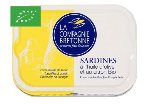 La Compagnie Bretonne - Sardines à l'huile d'olive et au citron Bio - Bretagne - Conserve Française - La Nouvelle Vague l'épicerie de la pêche