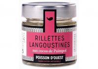 Langoustine(24%),coco de Paimpol(24%), églefin, crème fraiche, tomate, sel, poivre*, gélifiant : agar agar*.