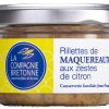Rillettes de maquereaux aux zestes de citron - La Compagnie Bretonne du Poisson - Conserves de poissons et crustacés - Bretagne - Nouvelle Vague l'épicerie de la pêche à Bordeaux - France