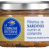 Rillettes de sardines cumin et coriandre - La Compagnie Bretonne du Poisson - Conserves de poissons et crustacés - Bretagne - Nouvelle Vague l'épicerie de la pêche à Bordeaux - France
