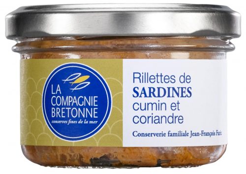 Rillettes de sardines cumin et coriandre - La Compagnie Bretonne du Poisson - Conserves de poissons et crustacés - Bretagne - Nouvelle Vague l'épicerie de la pêche à Bordeaux - France