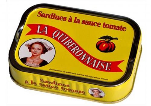 Sardines à la sauce tomate - La Quiberonnaise - Conserves de poissons et crustacés - Bretagne - Nouvelle Vague l'épicerie de la pêche à Bordeaux - France