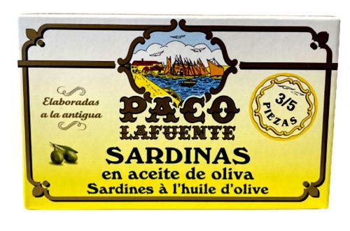 Sardines à l'huile d'olive - Paco Lafuente - Galice Espagne - Nouvelle Vague l'épicerie fine de la pêche à Bordeaux