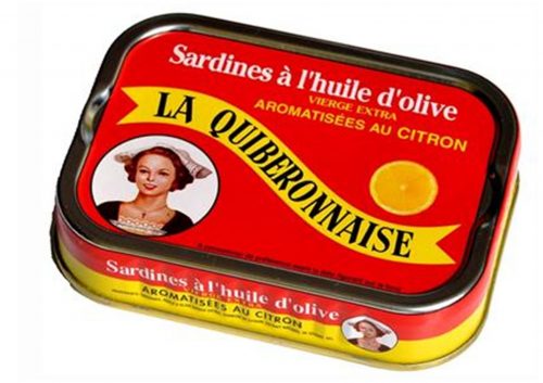 Sardines à l'huile d'olive et au citron - La Quiberonnaise - Conserves de poissons et crustacés - Bretagne - Nouvelle Vague l'épicerie de la pêche à Bordeaux - France