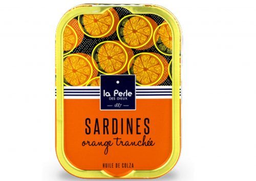 Sardines à l'orange tranchée - La Perle des Dieux - Conserves de poissons et crustacés - Vendée - Nouvelle Vague l'Epicerie de la Pêche à Bordeaux
