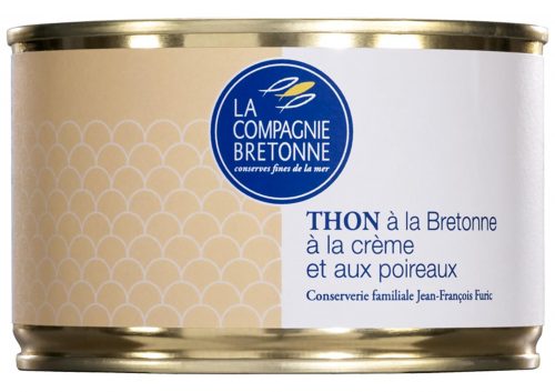 Thon à la Bretonne à la crème et aux poireaux - La Compagnie Bretonne du Poisson - Conserves de poissons et crustacés - Bretagne - Nouvelle Vague l'épicerie de la pêche à Bordeaux - France