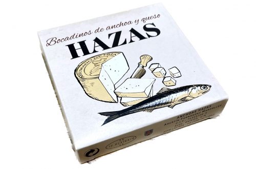 Cubes de fromage des Asturies roulés aux anchois - Hazas - Nouvelle Vague l'épicerie fine de la pêche à Bordeaux depuis 2017