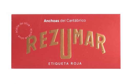 Filets d'anchois à l'huile d'olive - Etiquette Rouge - Rezumar - Nouvelle Vague l'épicerie fine de la pêche à Bordeaux depuis 2017