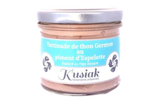 Tartinade de thon Germon au piment d'Espelette - Kusiak - Nouvelle Vague l'épicerie fine de la pêche à Bordeaux depuis 2017