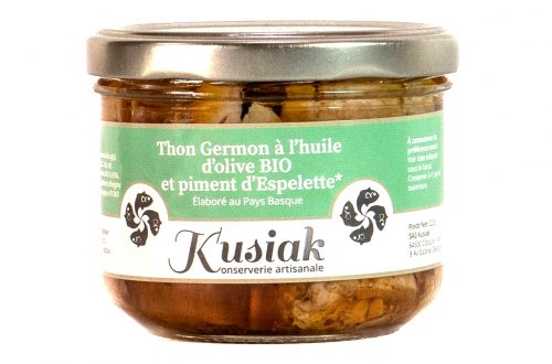 Thon Germon à l'huile d'olive et au piment d'Espelette - Kusiak - Nouvelle Vague l'épicerie fine de la pêche à Bordeaux depuis 2017
