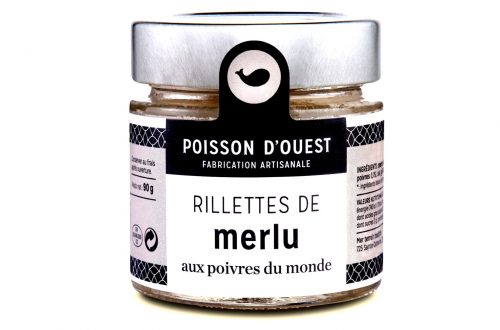 Rillettes de merlu aux poivres du monde - Poisson d'ouest - Nouvelle Vague l'épicerie fine de la pêche à Bordeaux depuis 2017